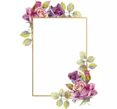 Vinilo de espejo de flores de colores - TenVinilo
