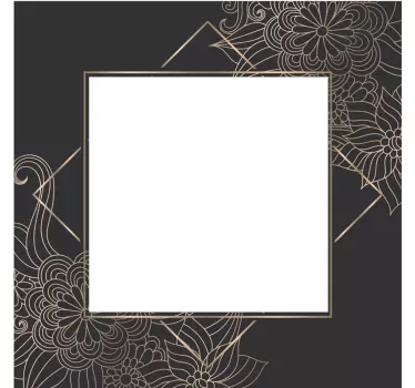 Vinilo adhesivo de espejo de flores de primavera - TenVinilo