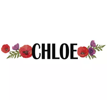 Calca para bicicleta nombre floral personalízalo aquí - TenVinilo