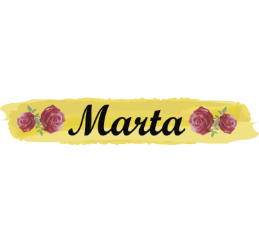 Calca para bicicleta nombre con rosas hermosas - TenVinilo