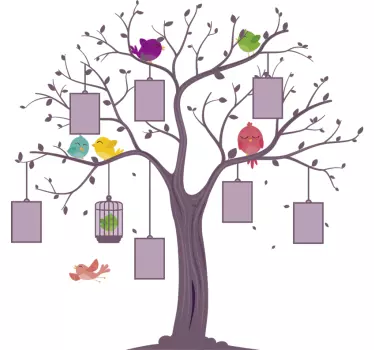 Vinilo infantil personalizable árbol familiar - TenVinilo