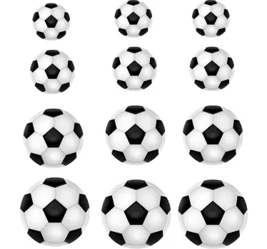 Vinilo pared de fútbol con balones - TenVinilo