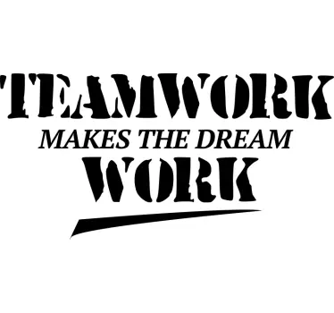 Vinilo decorativo oficina frase motivadora del equipo - TenVinilo