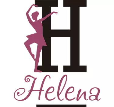 Vinilo bailarina ballet nombre personalizable - TenVinilo