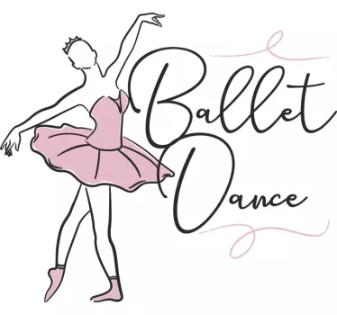 Vinilo de silueta de bailarina con frase - TenVinilo