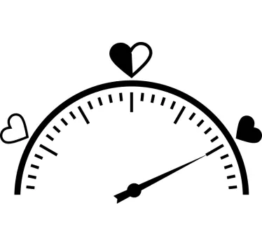 Vinilo decorativo para cabecero reloj de amor - TenVinilo