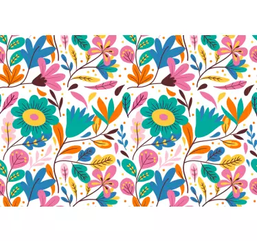Vinilo decorativo de muebles de flores de primavera - TenVinilo