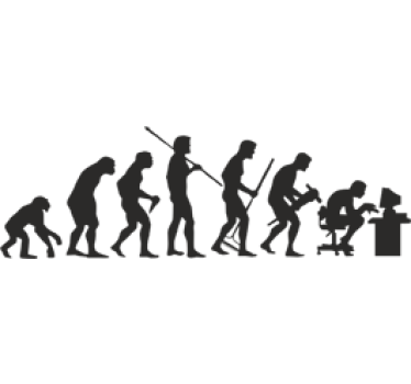 Vinilo pared evolución humana - TenVinilo