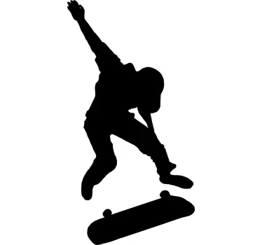 Vinilo juvenil de silueta deporte skate - TenVinilo
