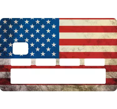 Vinilo tarjeta de crédito bandera americana - TenVinilo