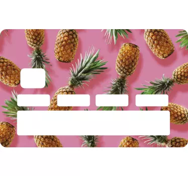 Sticker para tarjeta patrón de piña - TenVinilo