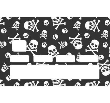 Pegatina para tarjeta de crédito de calaveras - TenVinilo