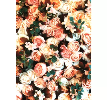 Vinilo heladera ramo de rosas coloridas - TenVinilo