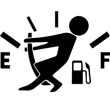 Pegatina para moto hombre combustible vacío - TenVinilo