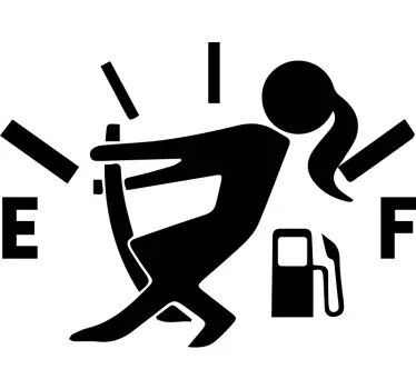 Pegatina para moto ilustración combustible vacío - TenVinilo