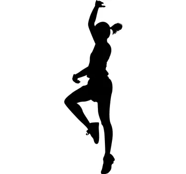 Vinilo adhesivo gym silueta bailando hip hop - TenVinilo