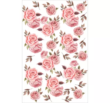 Vinilo decorativo para nevera de rosas - TenVinilo