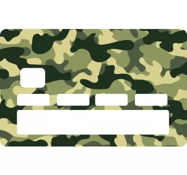 Vinilo adhesivo tarjeta camuflaje verde - TenVinilo
