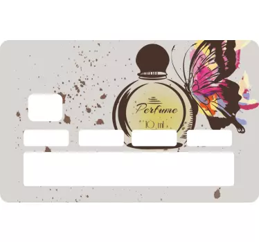 Sticker para tarjeta botella de perfume mariposa - TenVinilo