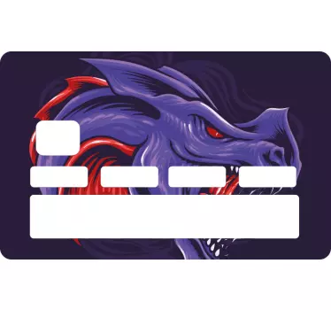 Sticker para tarjeta cabeza de dragón amenazante - TenVinilo