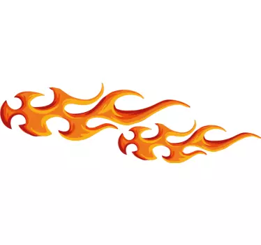 Vinilo bici llamas de fuego - TenVinilo