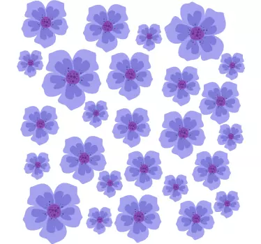 Vinilo flor para bicicleta flores moradas - TenVinilo