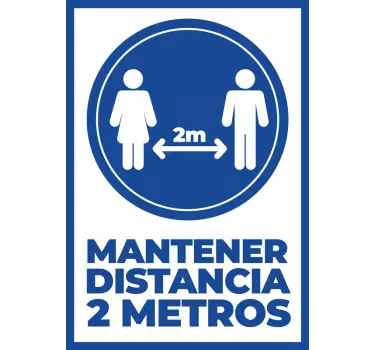 Pegatina distancia de seguridad - TenVinilo