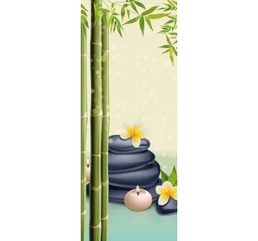 Vinilo para mamparas de ducha piedras negras zen - TenVinilo