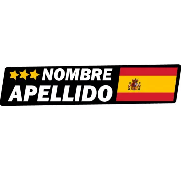 Vinilo bandera y nombre personalizable - TenVinilo