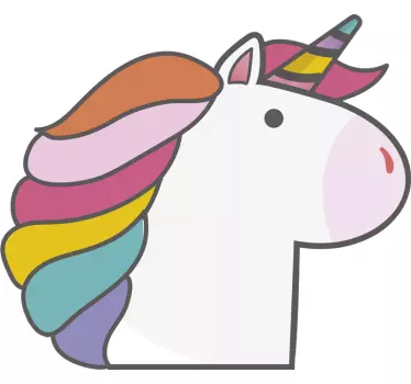 Pegatina para bici unicornio para casco - TenVinilo