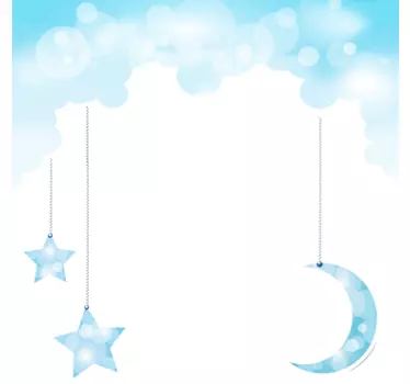 Vinilo decorativo estrellas y luna - TenVinilo