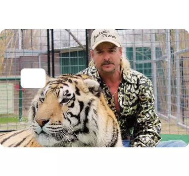 Vinilo para tarjeta de crédito rey de tigres - TenVinilo