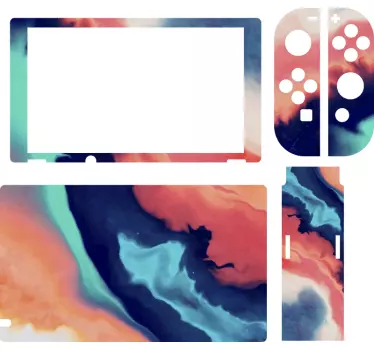 Pegatina nintendo skin abstracto colorido para consolas - TenVinilo