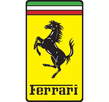 Pegatina escudo rectangular Ferrari - TenVinilo