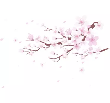 Vinilo de flores árbol de flor de cereza - TenVinilo
