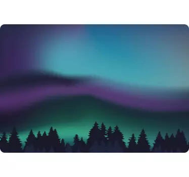Vinilo para portátiles aurora boreal efecto de agua - TenVinilo