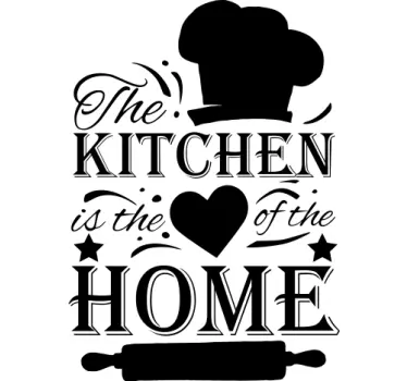 Frase para la pared cocina corazón de la casa - TenVinilo
