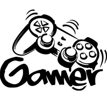 Vinilo gamer mando de jugador - TenVinilo