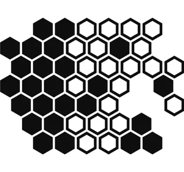 Vinilo coche panal abejas geométrico - TenVinilo