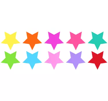 Pack vinilos infantiles estrellas coloridas - TenVinilo