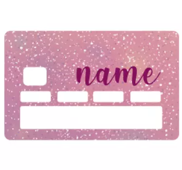 Pegatina para tarjeta de crédito rosa brillo personalizado - TenVinilo