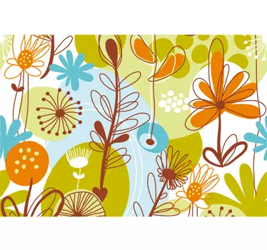 Adhesivo portátil textura flor pop - TenVinilo