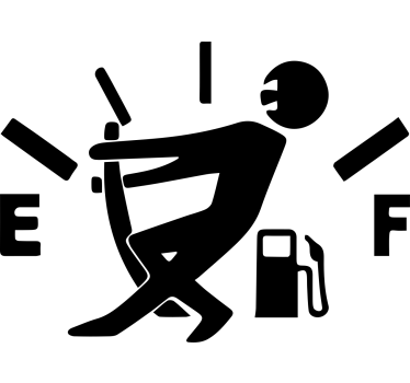 Calca para auto medidor de combustible humorístico - TenVinilo