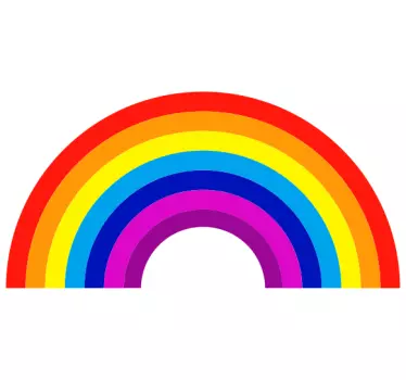 Vinilo decorativo ilustración Arcoiris circular - TenVinilo