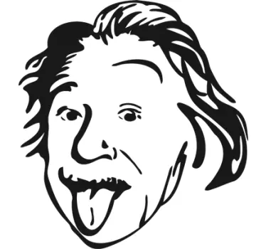 Vinilo portátil Einstein lengua - TenVinilo