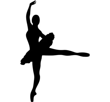 Vinilo portátil silueta ballet - TenVinilo