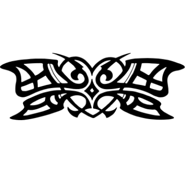 Calca para auto diseño de mariposa adornado - TenVinilo
