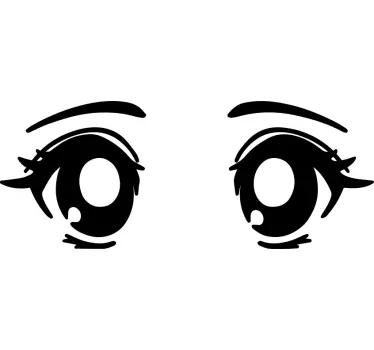 Vinilo infantil ojos de niña estilo anime - TenVinilo