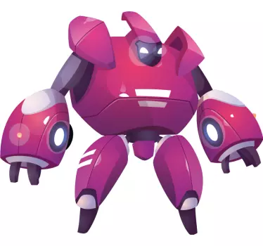 Vinilo personaje diseño de robot futurista - TenVinilo