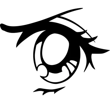 Vinilo ilustración ojo enfadado anime - TenVinilo